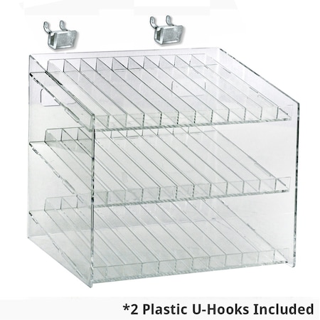 Azar Displays 3 Tier 36 Comp. Cosmetic Nail Polish Display 12"W x 8.5"D x 18.5"H 222883
